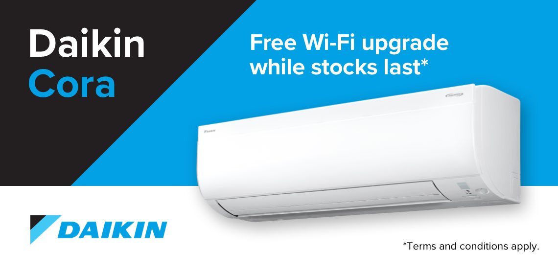 Daikin Cora - Free Wi-Fi upgrade while stocks last.